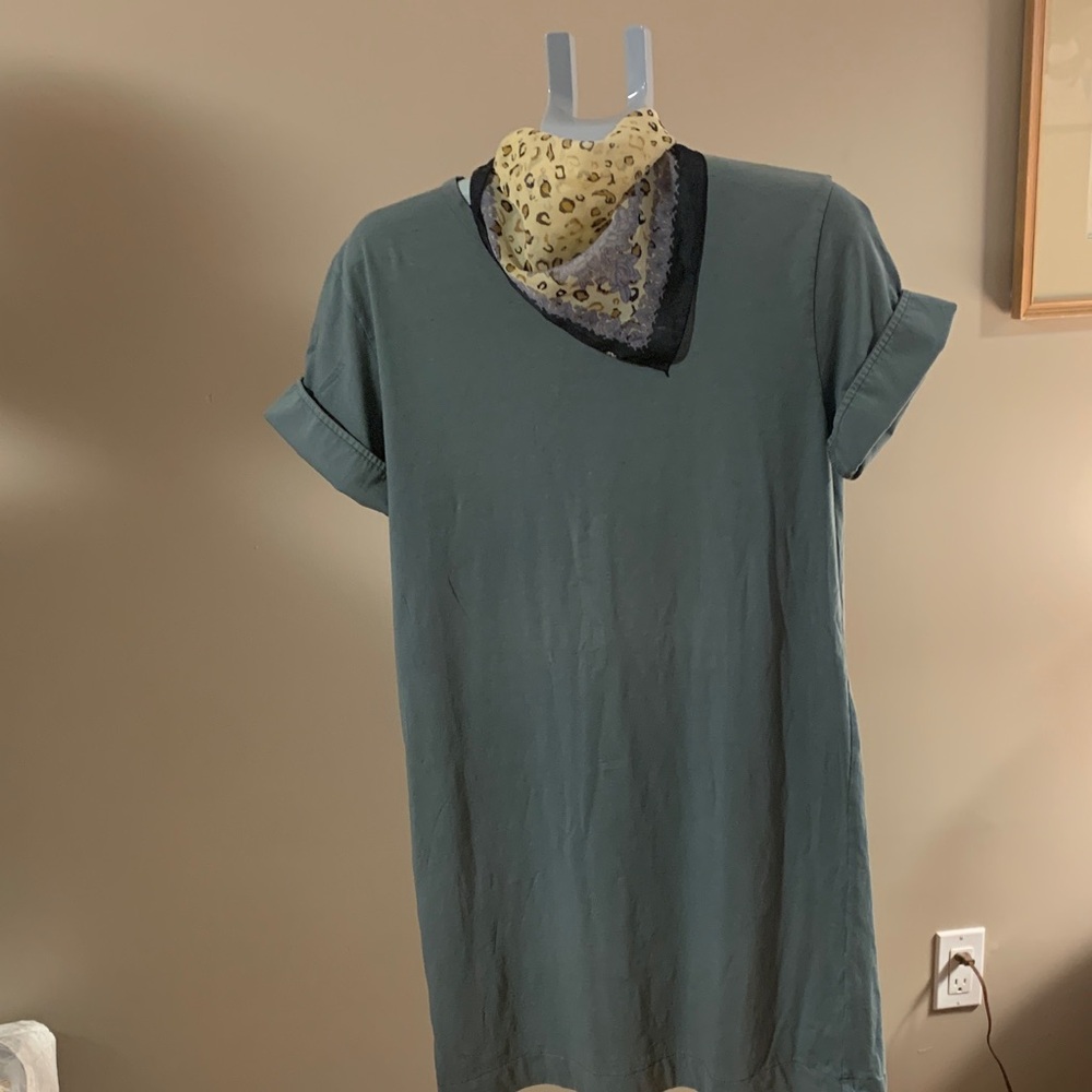 Zara Moss Green T-Shirt Dress medium